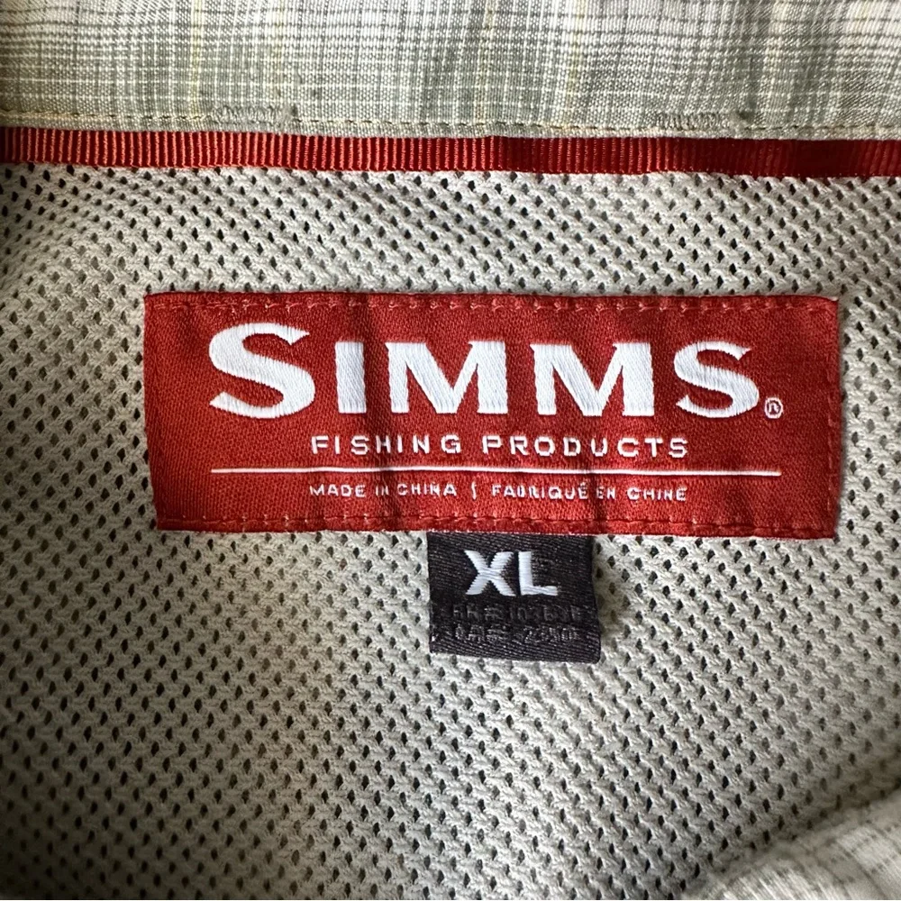 SIMMS ‘Big Sky’ UPF 50 Performance Fishing Short Sleeve Shirt Men’s Size XL - Picture 4 of 8